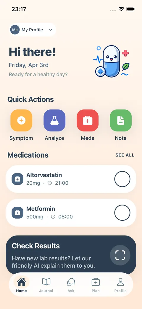 Doso personal health dashboard