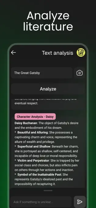 Solvee literature analysis tool