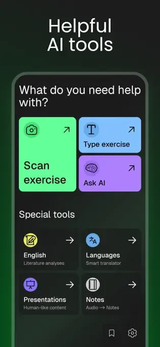 Solvee AI learning tools dashboard
